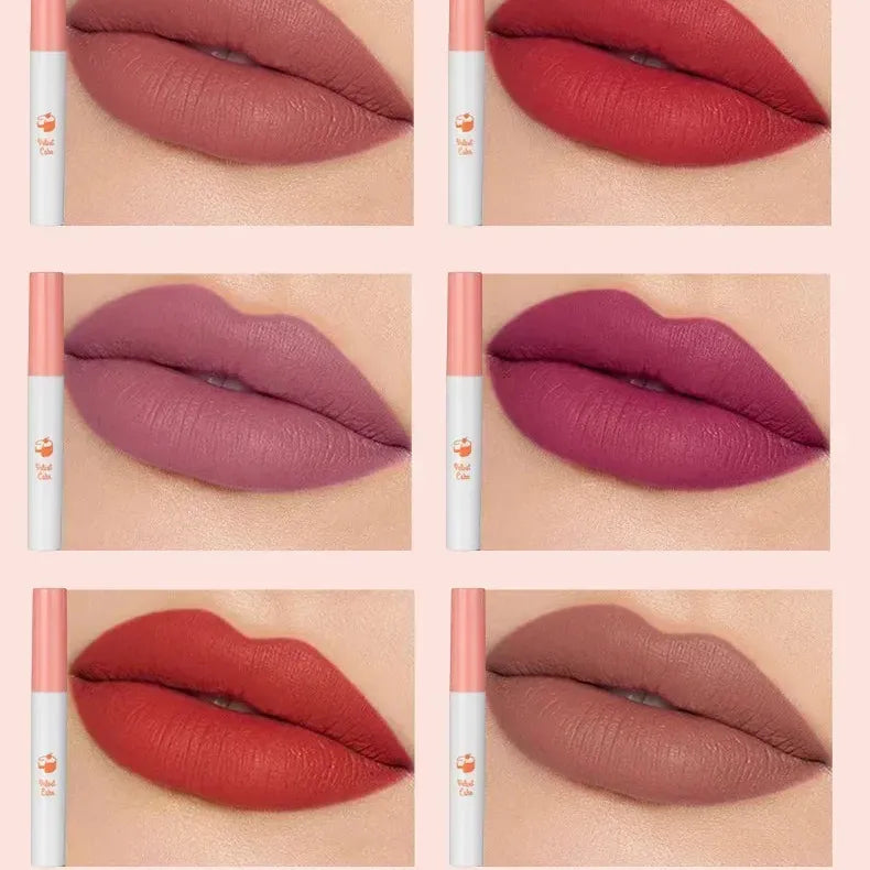 10 PCS Lana Del Rey Lipstick Matte Non Stick Cup Lip Gloss Smoke Pipe Lip Gloss Set Velvet Liquid Lipstick European Makeup