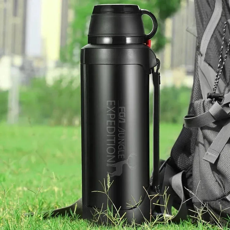 Outdoor Thermos Kettle Water Bottle with Tea Filter 304 Stainless Steel Thermal Cup Leak-proof Flask Sports