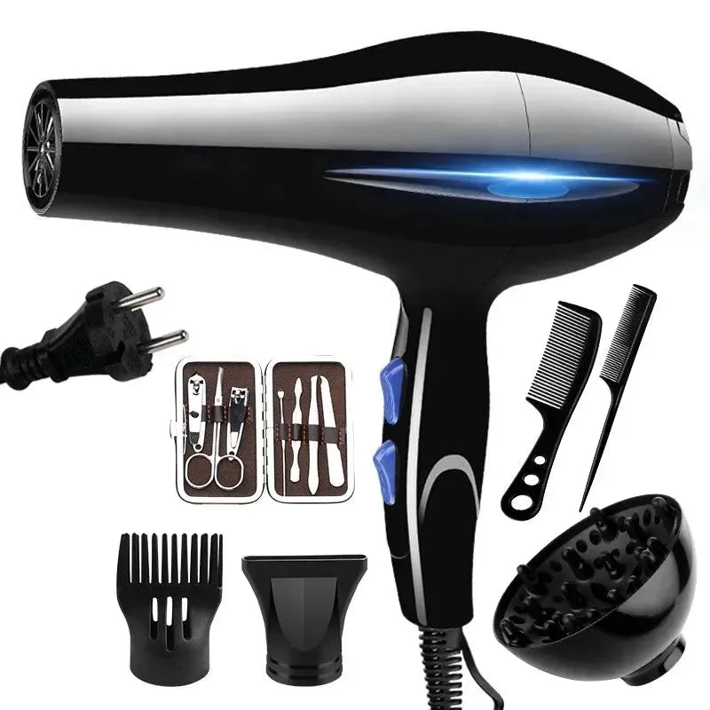 Hair Dryer 2200W Professional Powerful Hair Dryer Fast Heating Hot And Cold Adjustment Ionic Air Blow Dryer with Air Collecting