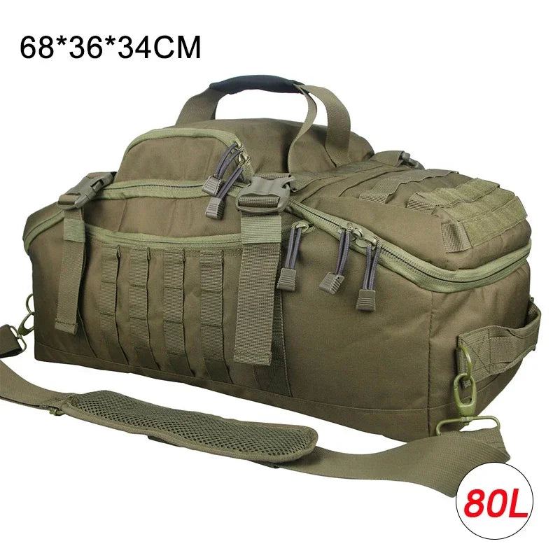 40L 60L 80L Sport Travel Bag Molle Tactical Backpack Gym Fitness Bag Large Duffle Bags for Camping Hunting Fishing