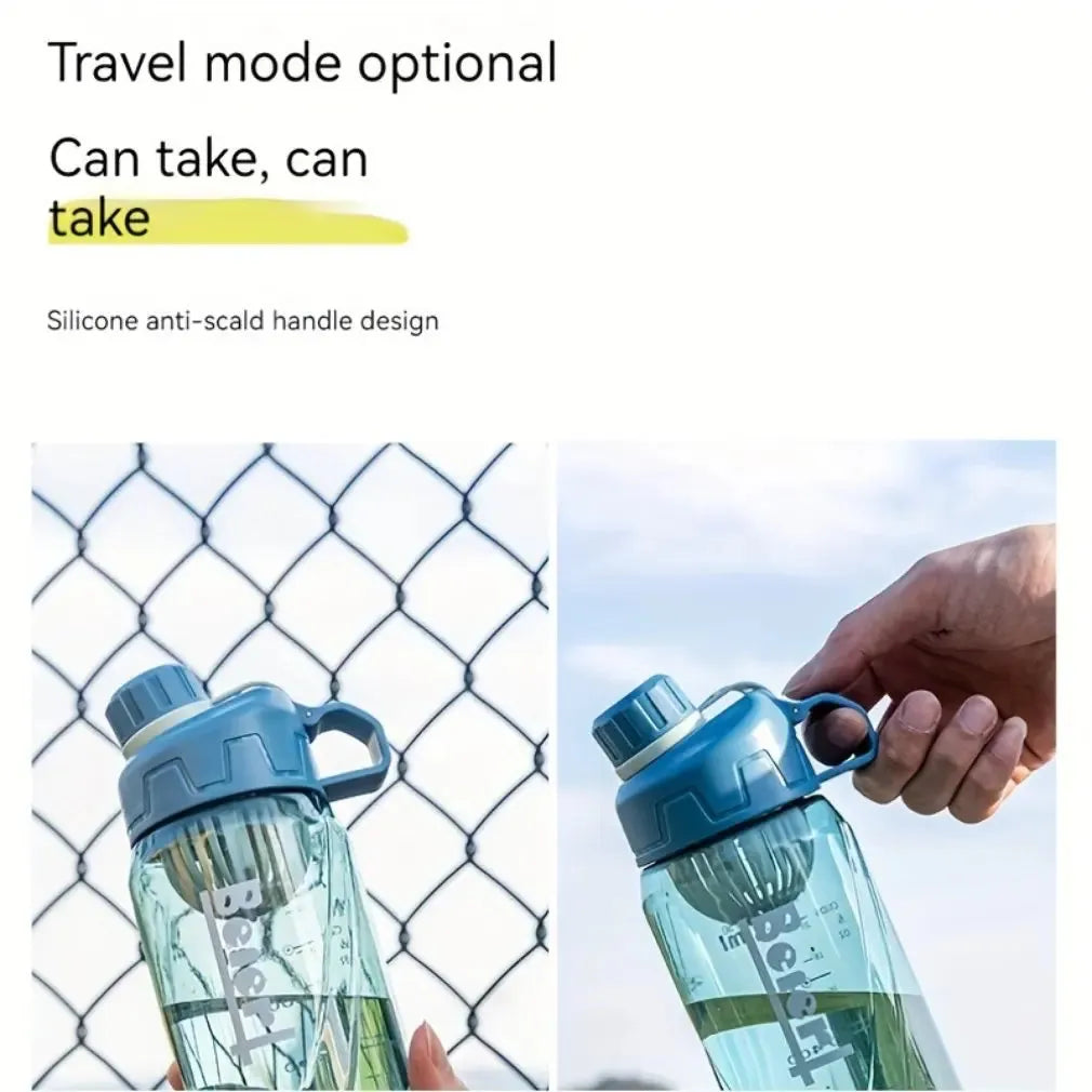 Hot Sale 1000ML Sports Water Bottle Shaker Outdoor Travel Portable Leakproof Drinkware Plastic Drink Bottle BPA Free