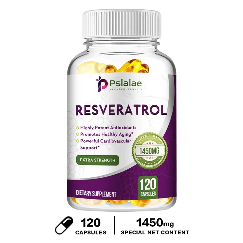 Beneficial Resveratrol 1450 Mg Powerful Antioxidant and Anti-resveratrol for Anti-aging and Supporting Cardiovascular Health