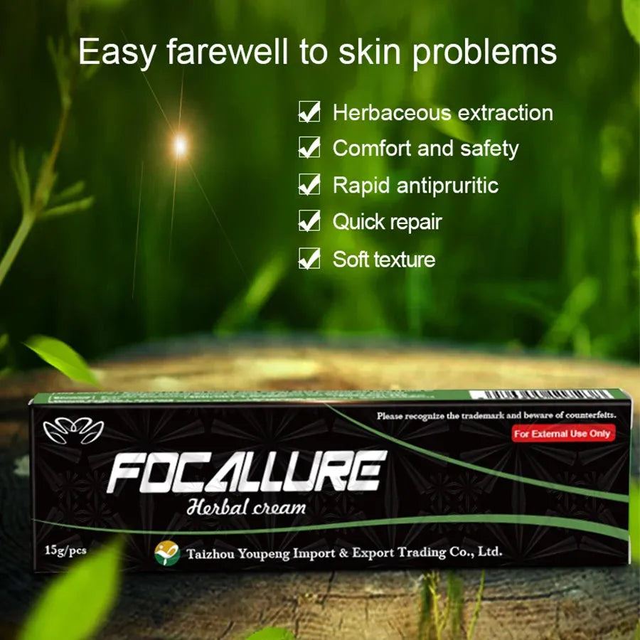 3/5/10Pcs FOCALLURE Original Herbal  Cream For Relieving Skin Itching Treating Dermatitis Eczema Psoriasis Acne Health Care15G