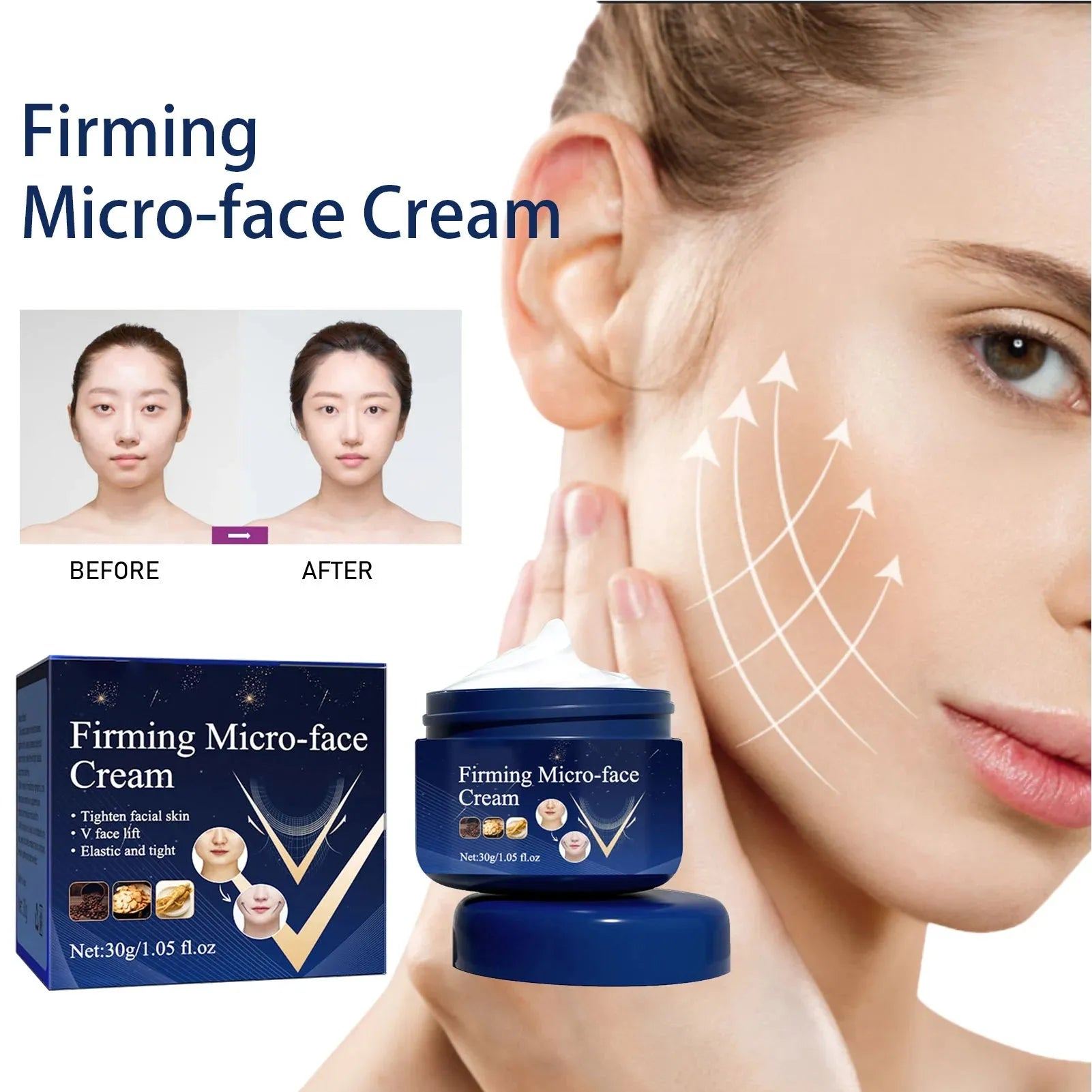 Skin Tightening Cream For Face Double Chin Reducer For Women Contouring V Line Shaping Slimming And Firming Face Lift Cream