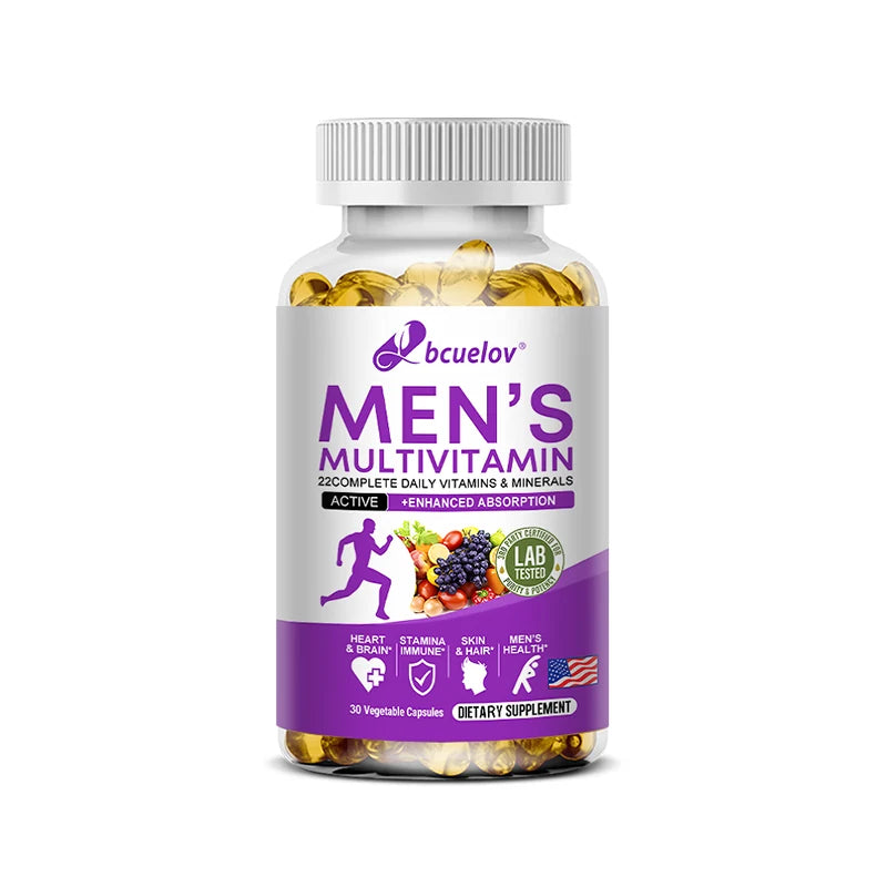 Vitamin Mineral Supplements for Men - Vitamin ABCDEK Magnesium Calcium Zinc Supports Skin Hair Nails Immunity