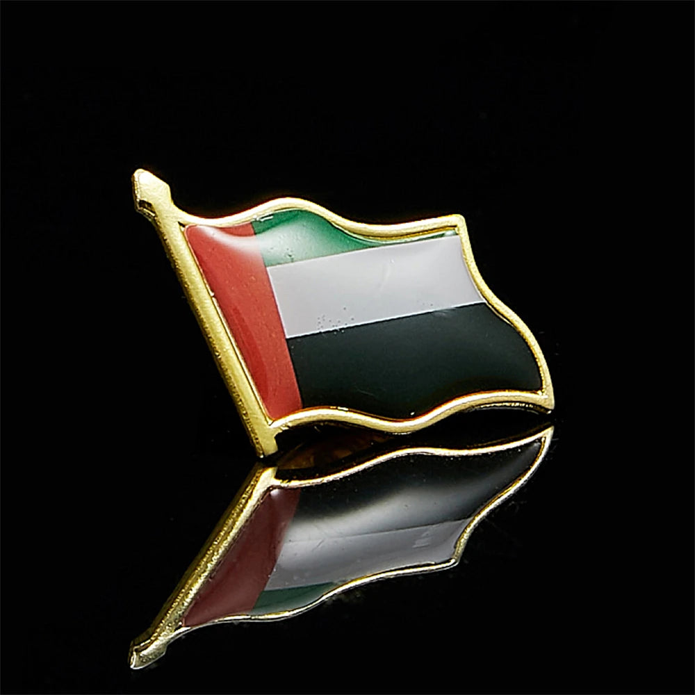 United Arab Emirates Flag Pin Brooch UAE Metal Lapel Pin Brooch Badge Jewelry/Bag Accessories