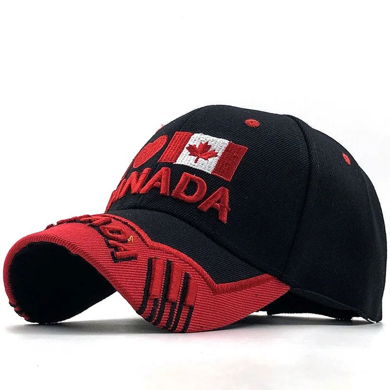 New Colors Contrast Canada Embroidered Baseball Cap For Men Women High Quality Snapback Hat Dad Hats Fishing Cap Bone Gorra