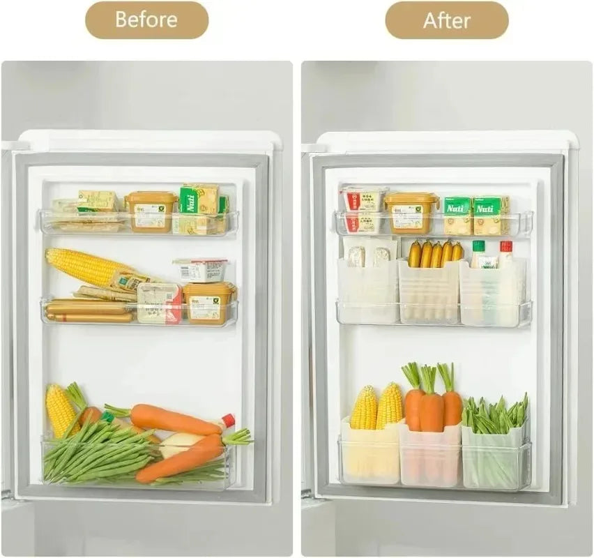 1/5PCS Refrigerator Storage Boxes Food Fresh Organizer Cold Storage Crisper Fruit Spice Food Container Boxes Home Kitchen Boxes