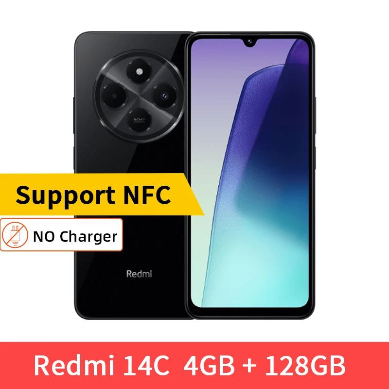 Global Version Xiaomi Redmi 14C NFC Smartphone MTK Helio G81-Ultra 6.88" 120Hz Display 50MP Camera 5160mAh 18W Fast Charging