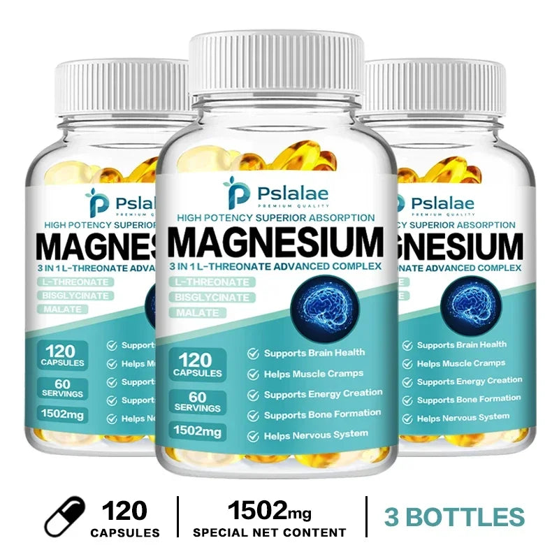 Magnesium L-Threonate Capsules - Supports Focus, Memory & Learning Brain Health Supports Quality of Sleep