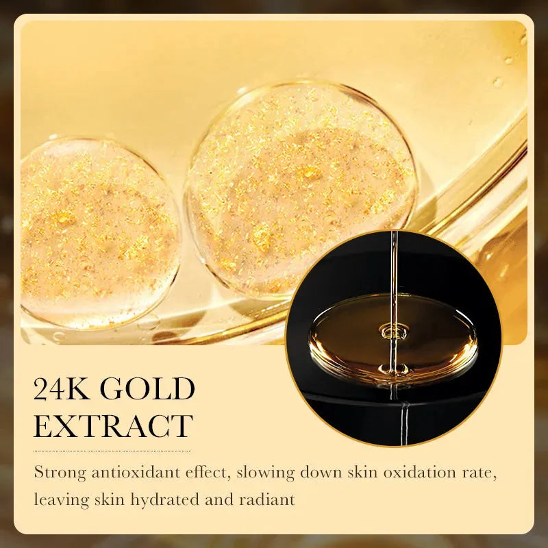10pcs 24K Golden Hyaluronic Acid Face Mask Facial skincare Firming Moisturizing Hydrating Facial Masks Skin Care Products