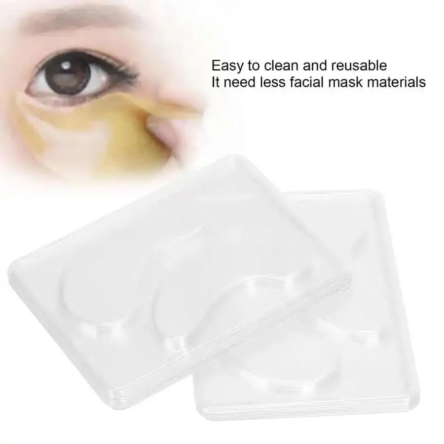 25pcs Transparent DIY Eye Mask Mold Portable Reusable Eye Mask Patch Tray Plate Sets for Fruit Vegetable Mask Natural Collagen