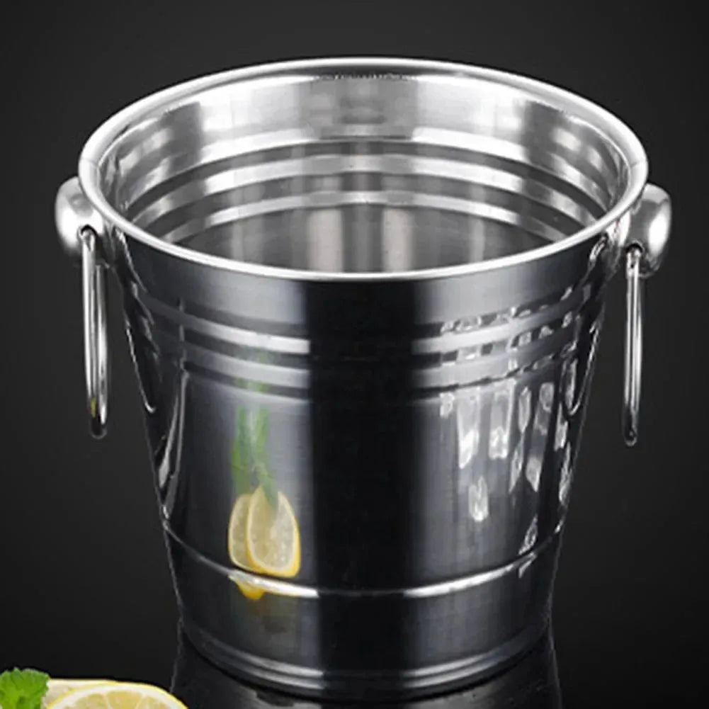 Beer Cooling Bucket Bar Utensils Champagne Beer Bucket Ice Maker Stainless Steel Wine KTV Bar Kitchen Party