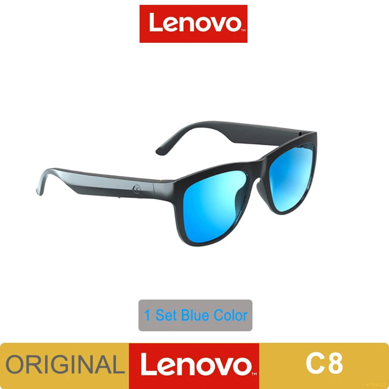 Original Lenovo C8 Smart Sunglasses Earphone HiFi Music Bluetooth 5.0 Wireless Headset Driving HD Microphone Call Headphones