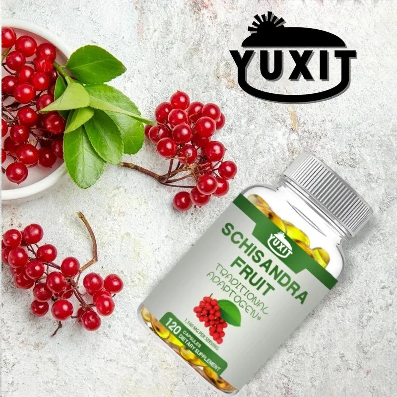 Traditional Schisandra fruit capsules - help relieve fatigue, promote cardiovascular health, and improve human immunity. Non-GMO