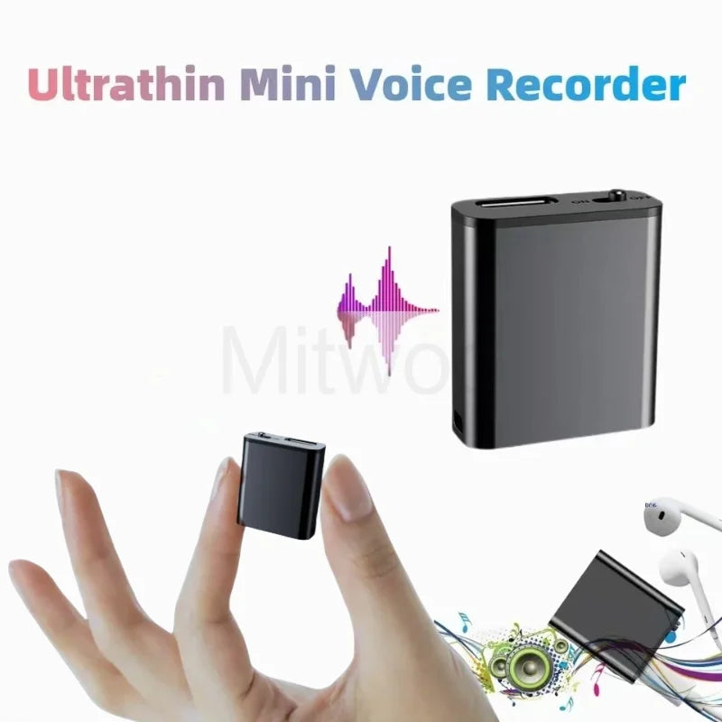 Mini Voice Recorder Portable Intelligent Voice Actived Recording Audio Sound Recorder HD Noise Reduction Mp3 Player Magnet OTG