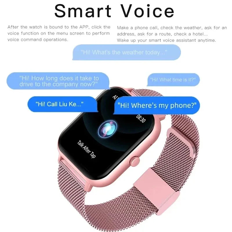 New For Xiaomi Smart Watch Women Custom Dial Smartwatch Men Waterproof Clock Bluetooth Call Watches Full Touch Sports Bracelet