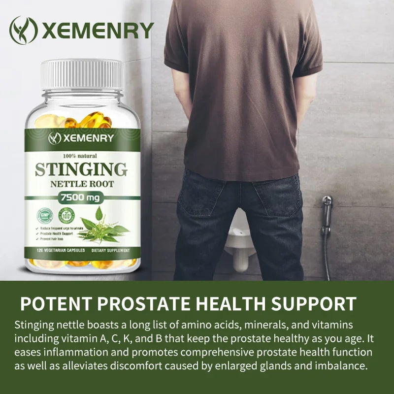 Stinging Nettle Root - Prostate Support and Urinary Tract Health, Relieve Urinary Frequency Capsules