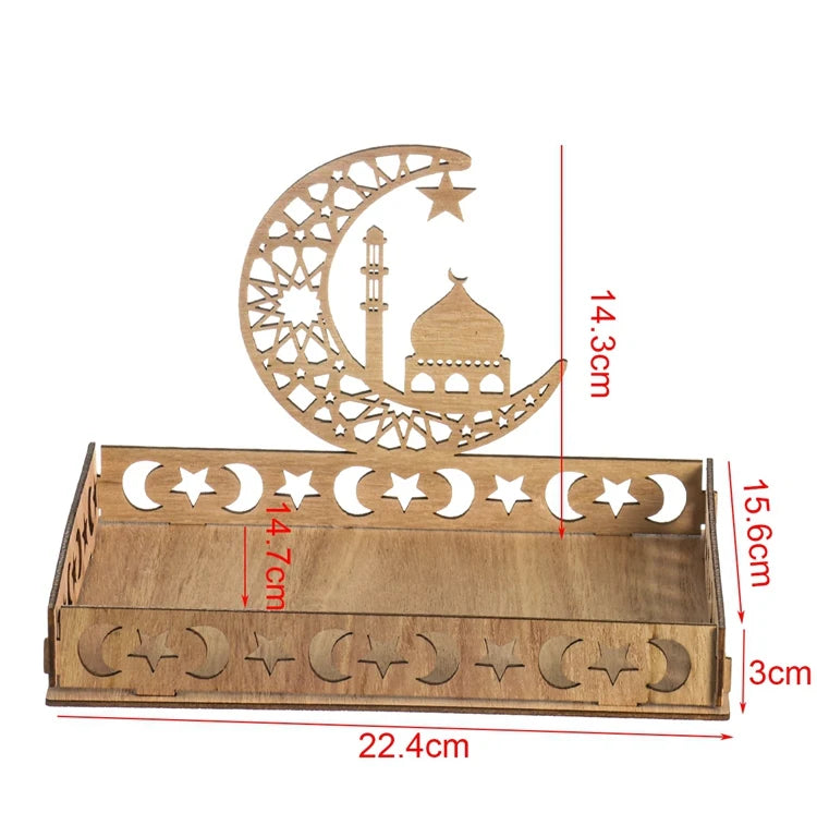 Wooden Pendant EID Mubarak 2025 Ramadan Decoration For Home Kareem Ramadan And Eid Decor Eid AL Adha Islamic Muslim Decor