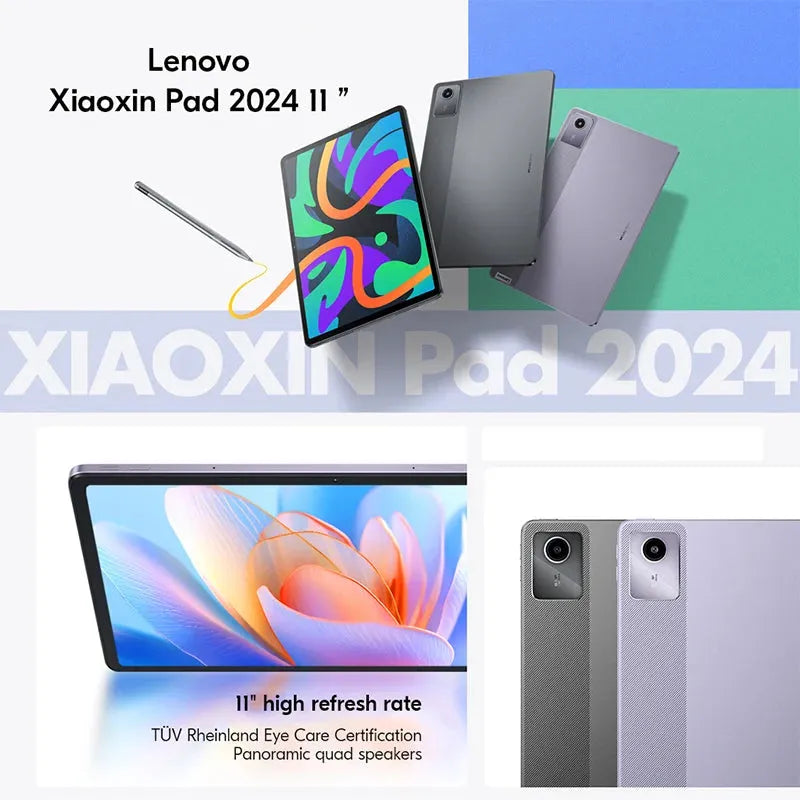 Global Firmware Lenovo Xiaoxin Pad 2024 Tablet 6 / 8GB 128GB Qualcomm Snapdragon 685 Octa Core 11" Screen GPS WIFI Android Tab