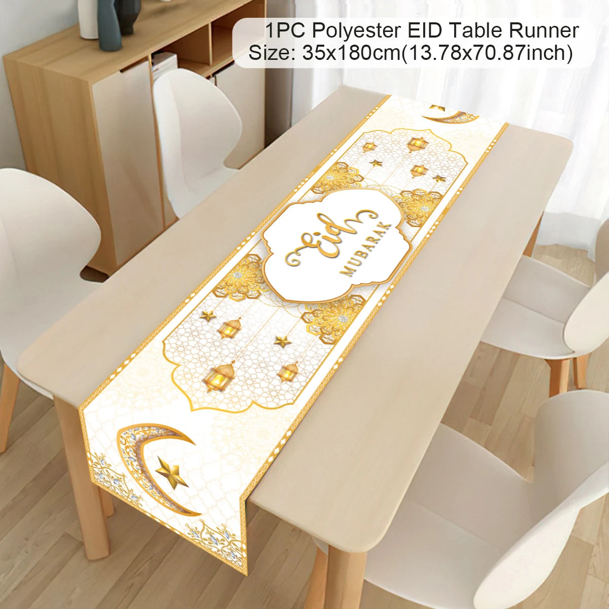 Ramadan Decoration Table Runner EID Mubarak Decor 2025 For Home Tablecloth Ramadan Kareem Islamic Muslim Party Eid Al-Fitr Gifts