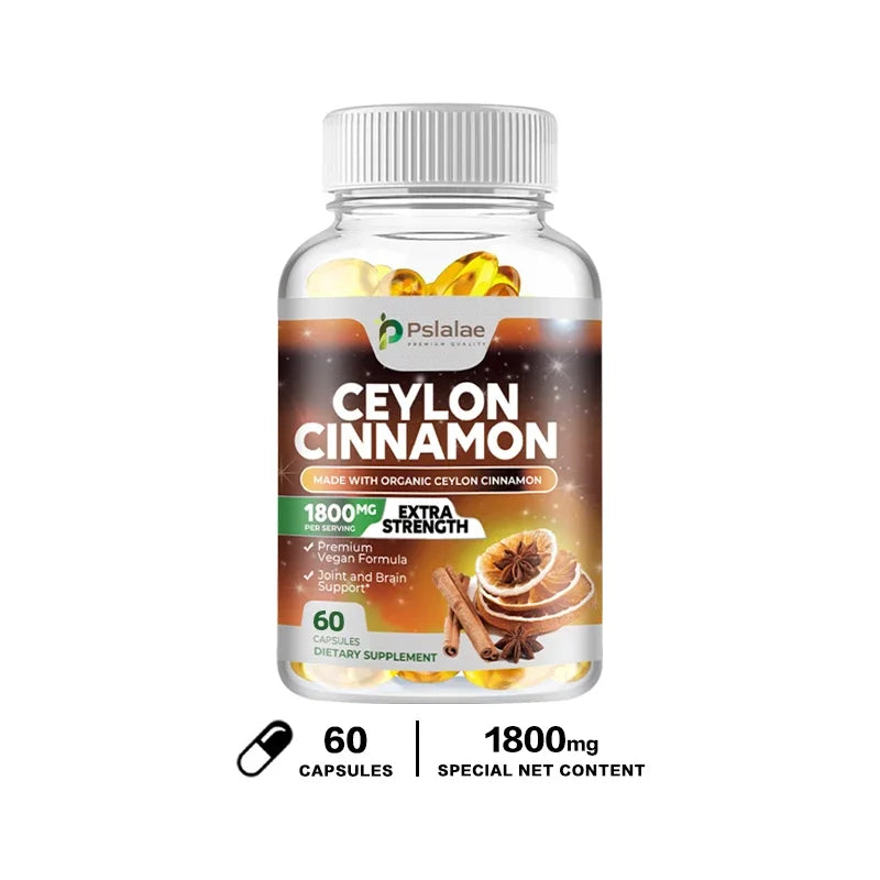 Premium Ceylon Cinnamon 1800 mg - a natural supplement that supports healthy circulation, brain and joint function