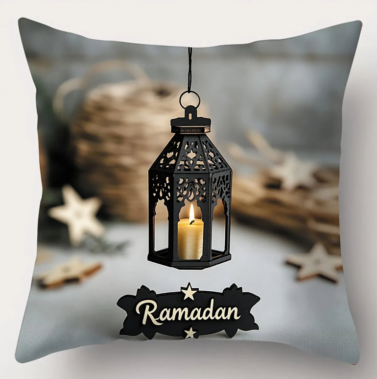 Light Luxury Ramadan Printed Pillowcase Nordic Home Decor Pillowcase Holiday Bedroom Living Room Decor Polyester Cushion Cover