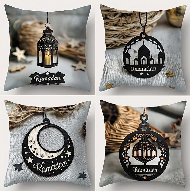 Light Luxury Ramadan Printed Pillowcase Nordic Home Decor Pillowcase Holiday Bedroom Living Room Decor Polyester Cushion Cover