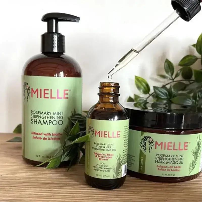 340ML Mielle Rosemary Mint Enhanced Hair Mask Essential Oil Moisturize Shampoo Gentle Repair Frizz Leave-in Stretch Conditioner