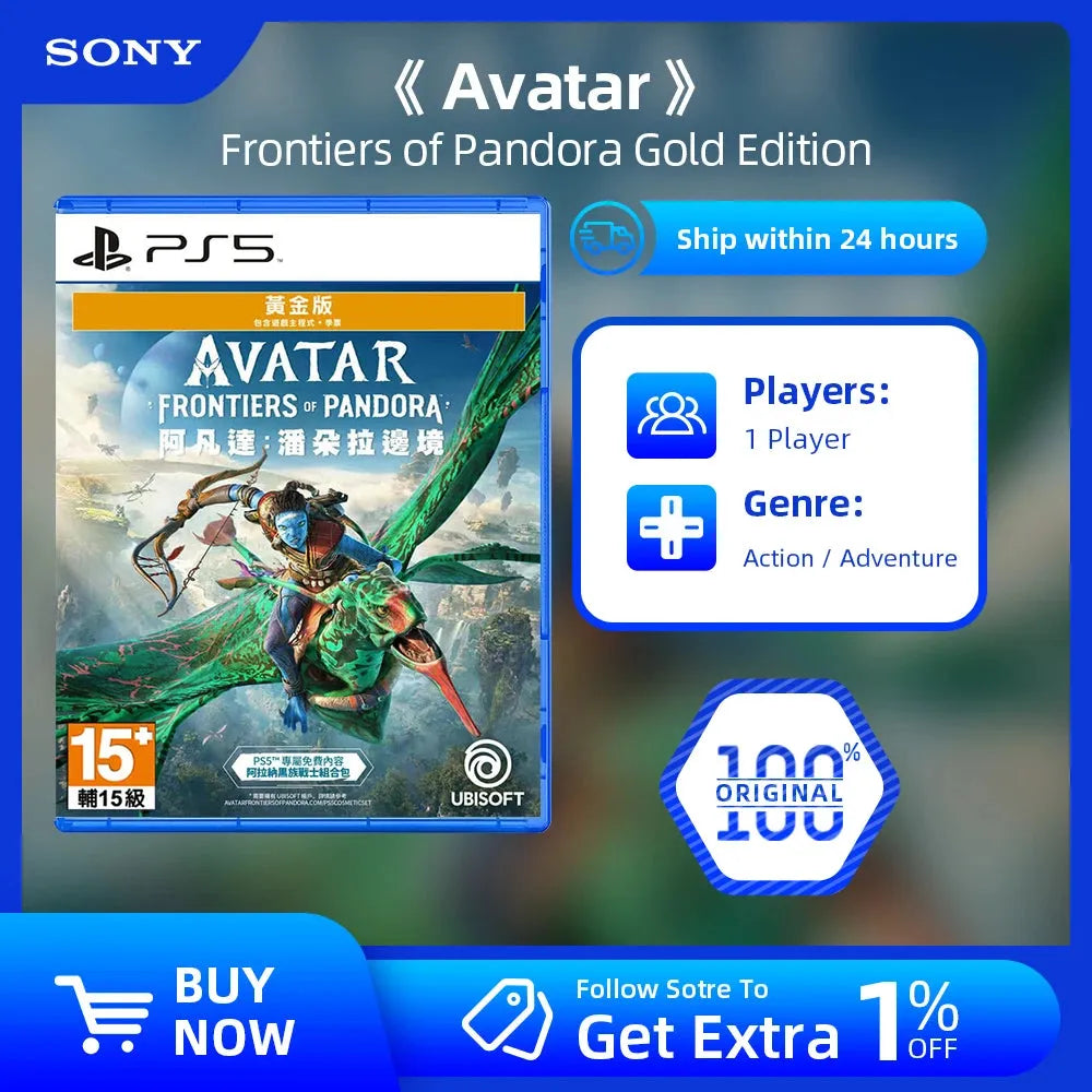 Sony PlayStation 5 PS5 Game Deals - Avatar：Frontiers of Pandora - 100% Official Original Physical Game Card for PlayStation 5