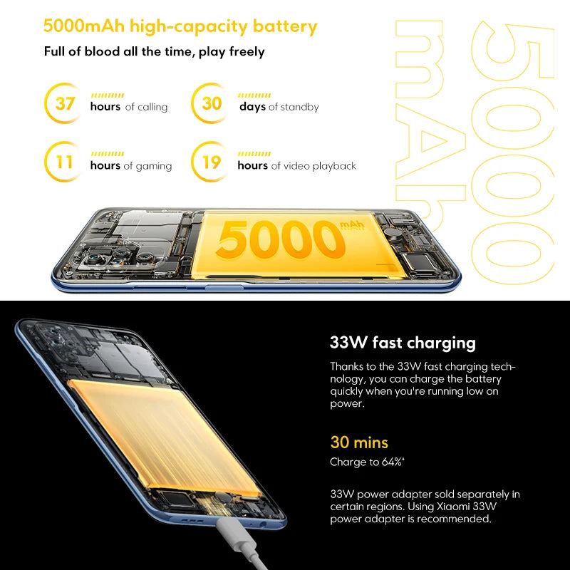 Global Version POCO M5s 64GB 128GB M5 s Helio G95 NFC 6.43" AMOLED Display 64MP Quad Camera 33W Fast Charging 5000mAh Smartphone