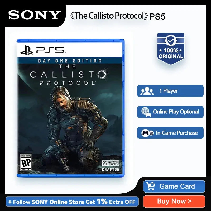 Sony PlayStation 5 The Callisto Protocol DAY ONE EDITION PS5 Game Deals for Platform PlayStation5 PS5 Game Disks