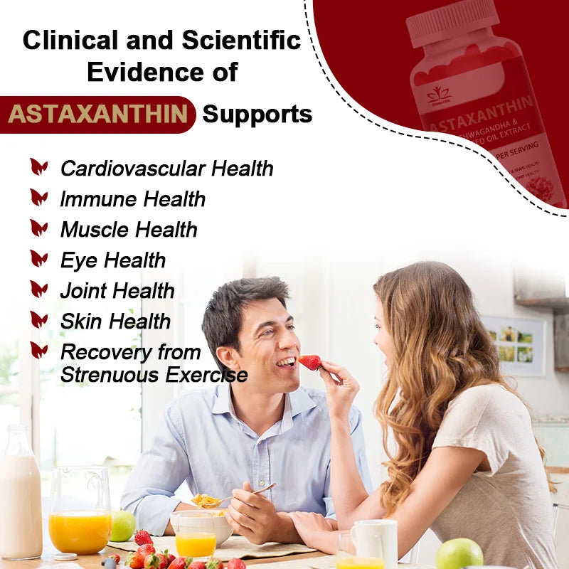 SNGHWE 24mg Astaxanthin Capsules Improves Eye, Joint, Skin Health And Energy Levels-Supports Heart Health, Immune System