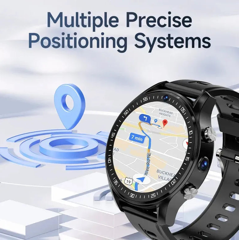 A7 4G Smart Watch SIM Card Dual Camera Video Call Step Tracker with Wifi GPS Waterproof Google Play Store for Men Chirldren