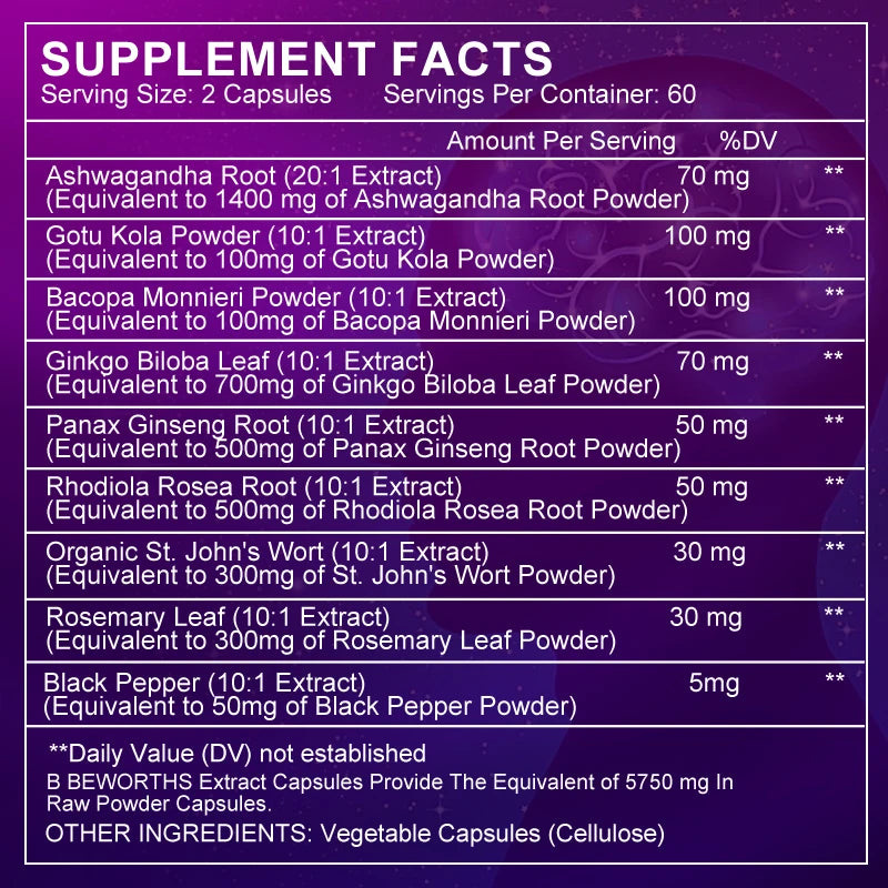 Phosphatidylserine Capsule Brain Booster Nootropics Improve Memory and Focus Smarter Brain Health Supplement