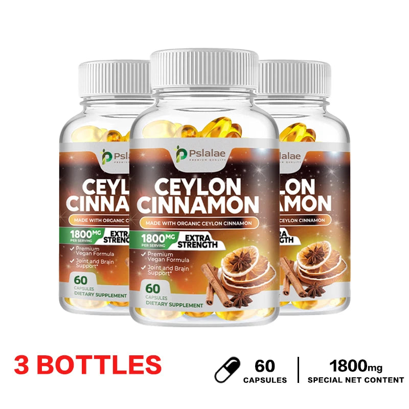 Premium Ceylon Cinnamon 1800 mg - a natural supplement that supports healthy circulation, brain and joint function