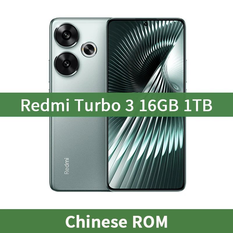 Xiaomi Redmi Turbo 3 NFC Mobile Phone 120Hz 1.5K Screen Snapdragon 8s Gen 3 Octa Core 50MP Camera 5000mAh Battery China Version