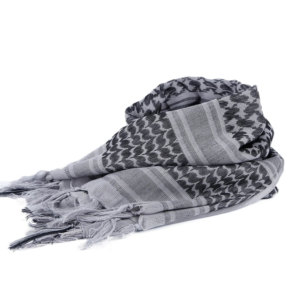 Camping Hiking Scarf for Men Women Arab Square Scarf Tactical Shemagh Keffiyeh Shawl Neck Cover Head Wrap Bandanas Desert Scarve