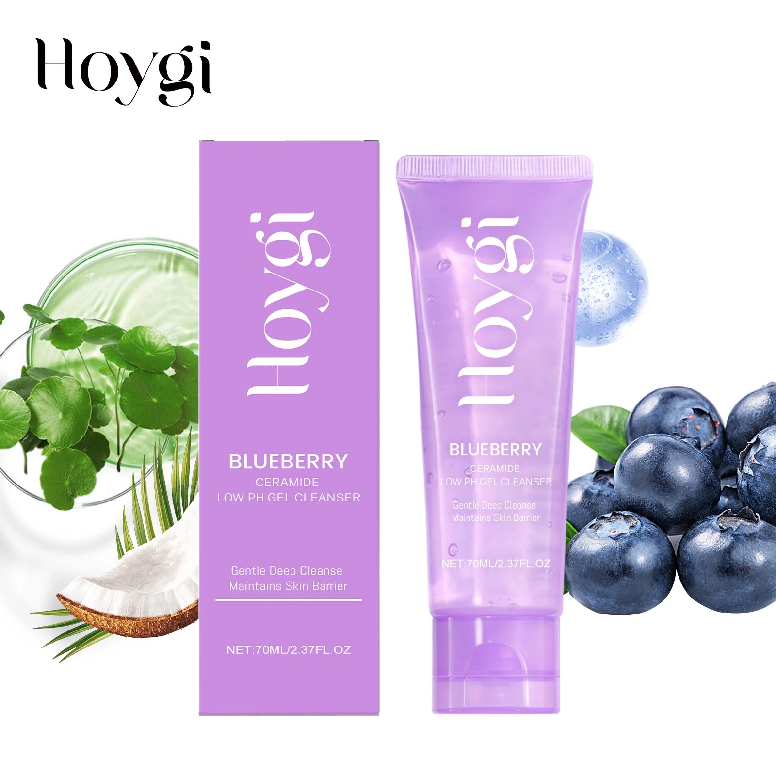 Blueberry Ceramide Cleanser, deep cleansing, moisturizing, nourishing and hydrating facial skin Gentle Cleanser