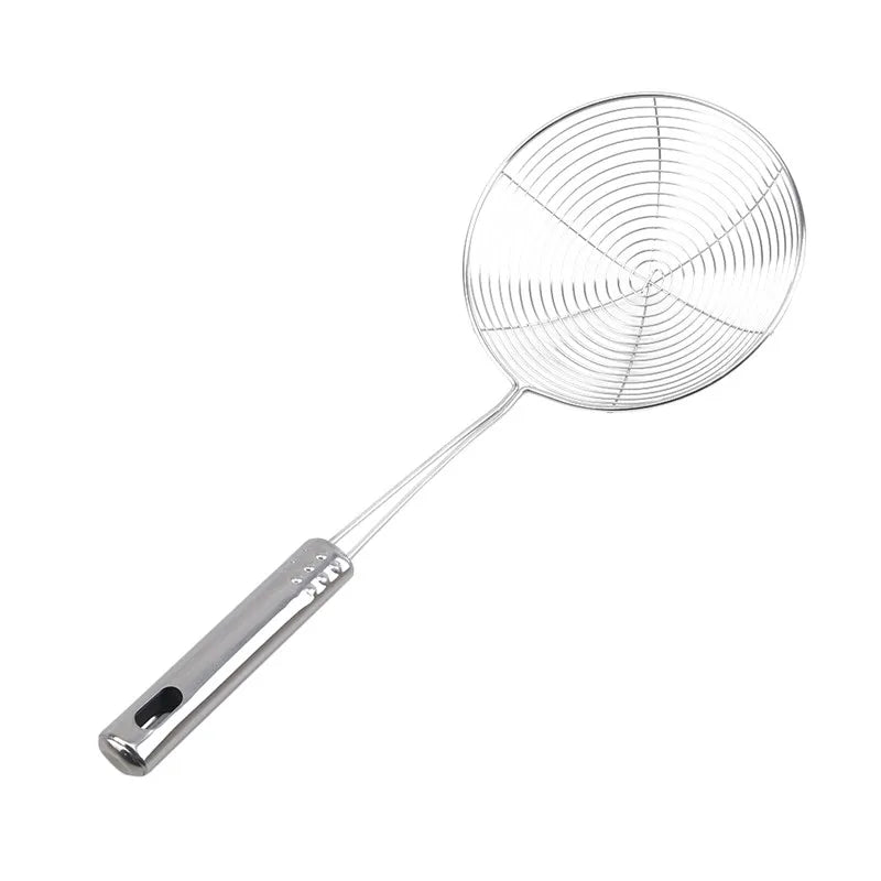 Stainless Steel Skimmer Solid Spider Strainer Ladle Stainless Steel Kitchen Utensil Tool French Fries Fish Frying Utensil