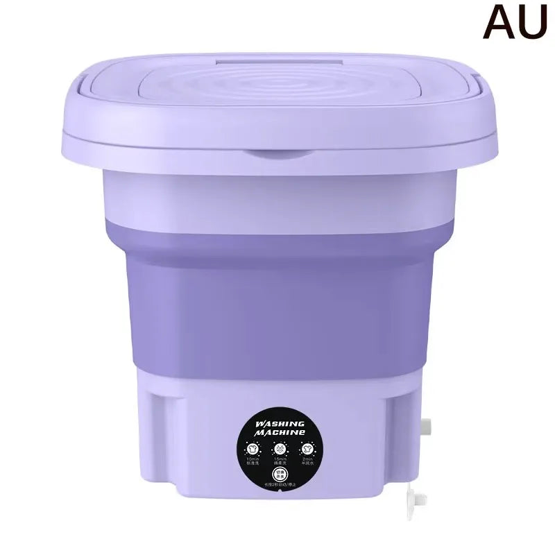 8L Small Folding Washing Machine Portable Washing Machine  Automatic Modes Laundry Clothes Laundry Bucket Washing Machine