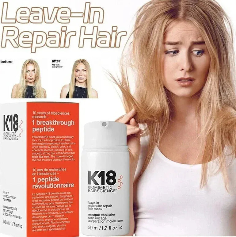 K18 Hair Treatment Original Leave-In Molecular Repair Hairs Mask Damage Restore Soft Deep Keratin Scalp Treatment Hair Care