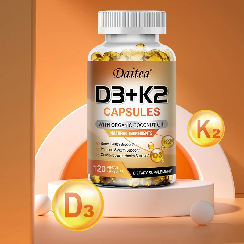 Vitamin K2 (MK7) and D3 supplementation to support immune health, bone health, and cardiovascular support