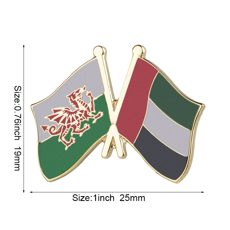 United Arab Emirates Flag Brooches Lapel Pin Flag badge Brooch Pins Badges