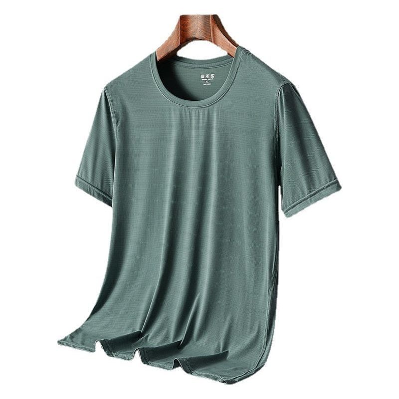 Quick-drying T-shirt Breathable Lightweight Fitness Quick-dryingt-shirt Sportswear Ice Silk Stretch Casual Top - Jointcorp