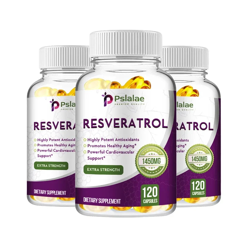 Beneficial Resveratrol 1450 Mg Powerful Antioxidant and Anti-resveratrol for Anti-aging and Supporting Cardiovascular Health