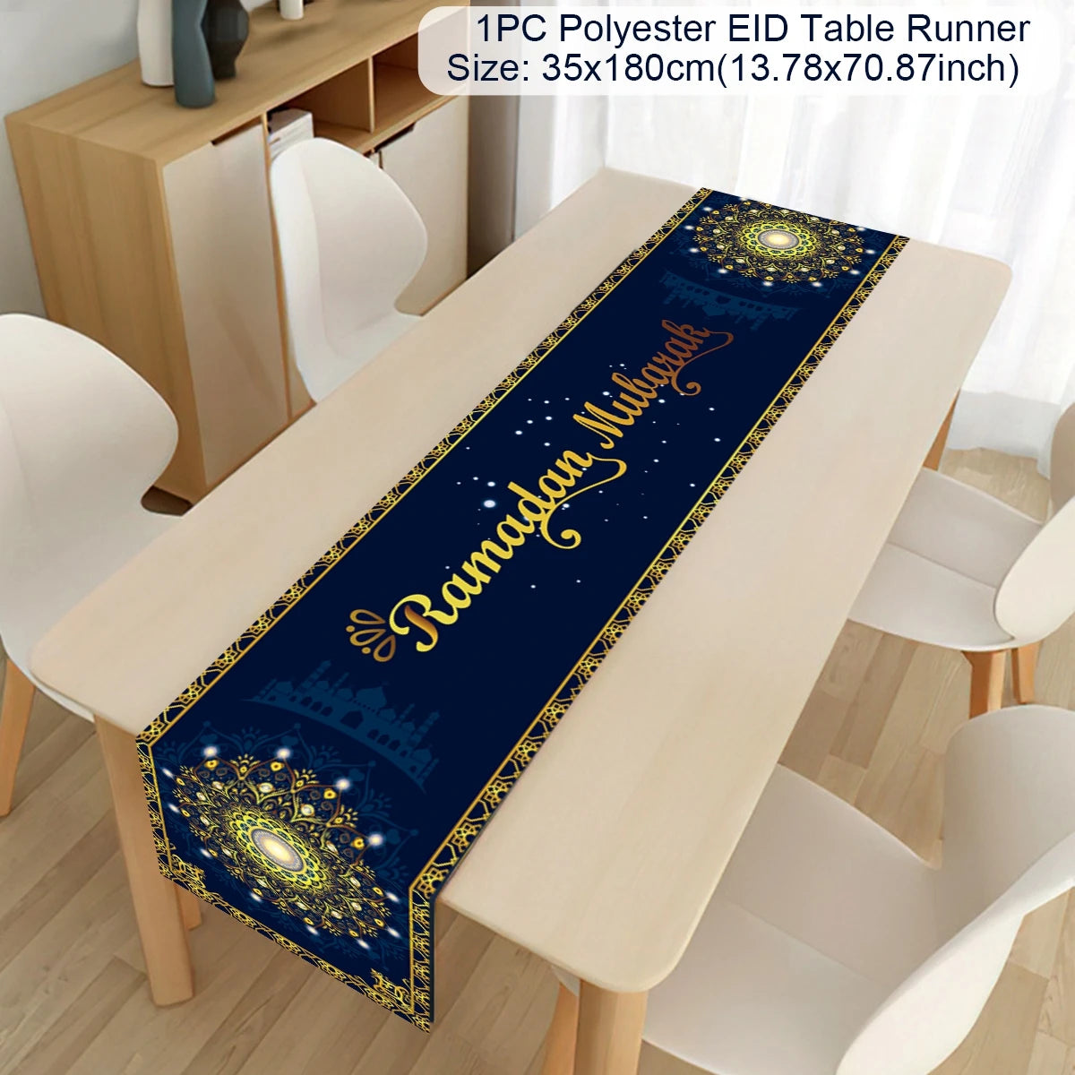 Ramadan Decoration Table Runner EID Mubarak Decor 2025 For Home Tablecloth Ramadan Kareem Islamic Muslim Party Eid Al-Fitr Gifts