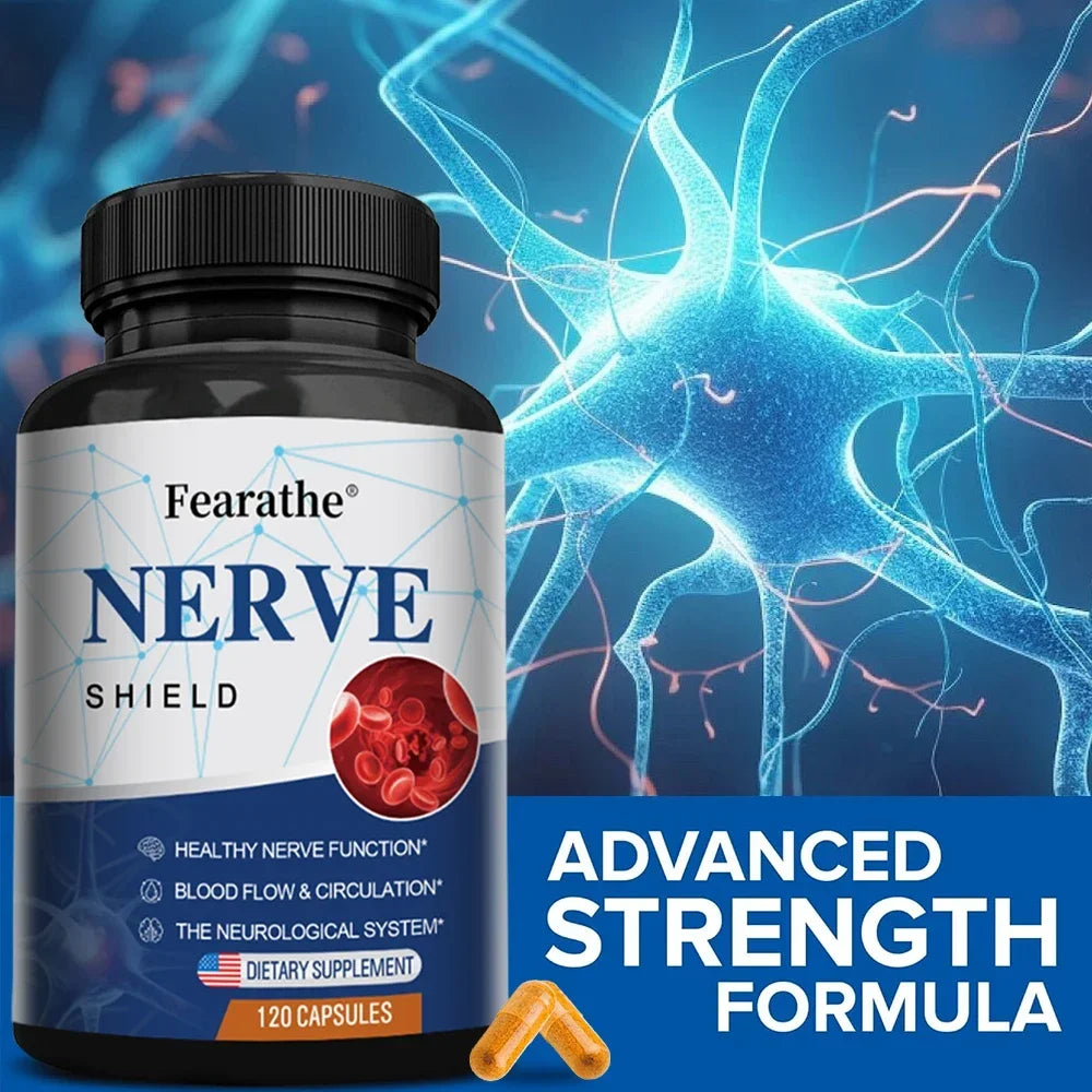 Nerve Support Supplements - Supports Healthy Nerve Function and Neurotransmitters, Blood Flow, Circulation