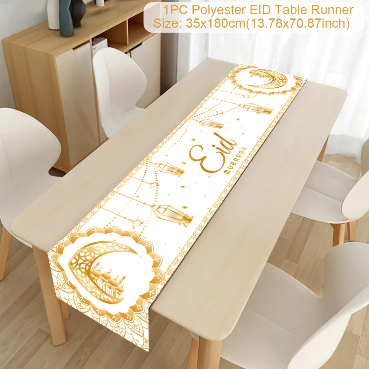 Ramadan Decoration Table Runner EID Mubarak Decor 2025 For Home Tablecloth Ramadan Kareem Islamic Muslim Party Eid Al-Fitr Gifts