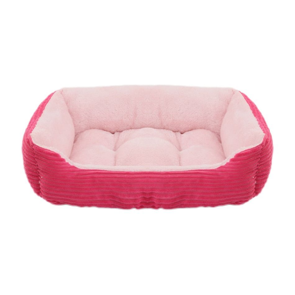 Pet Cat Dog Bed Cozy Square Plush Kennel Puppy Sofa Bed Small Large Dog Sleep Pad Portable Pet Bed Nest Pet Supplies Accessories - Jointcorp